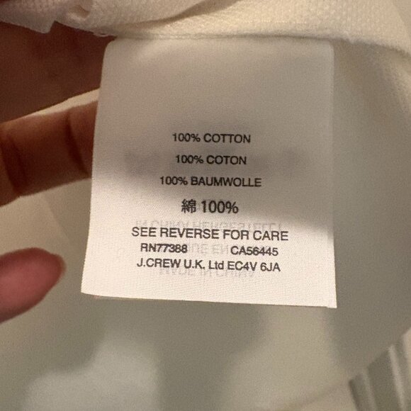 J Crew Margot White Cotton Sleeveless Top with Ruffle Accent, size 8 - Picture 5 of 7